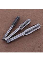 7pcs M3 M4 M5 M6 M8 M10 M12 HSS Machine Thread Metric Plug Tap Drill Bits Tapping Tools Hand Screw Thread Plug Tap Drill