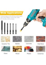 Cross Hex Tile Bit Ceramic Cup Concrete Hole Saw Triangle Drill Size Triangle Bit Tool Set Woodworking Tools Drilling Holes