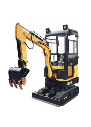 Factory direct sale mini digging machine mini excavator 1 ton with closed cabin