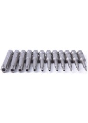 Binoax 6/12pcs Torx Bit Set 50mm Magnetic Tamper Resistant Star Bit T5-T40 Screwdriver Wrench Drill Bit Set