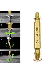 6 قطعة المسمار التالفة النازع سرعة لقمة ثقب أداة مجموعة كسر الترباس