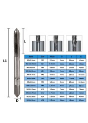 XCAN - Right Hand Held Screw Tap Set M3 M4 M5 M6 M7 M8 M10 M12 M14 M16 Metric 2pcs Thread Tool Drill Bit