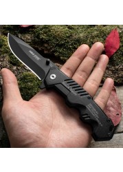 Folding Pocket Knife Tactical Survival Knife Sharp Steel Blade Outdoor Combat Hiking Hunting Knives Self Defense Camping Tools