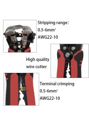 SH-371 Automatic Wire Stripping Pliers 0.5-6mm Square, Ssed For Electrical Maintenance Of Cable Cutting Tools