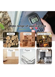 R&D MT-10 EMT01 Wood Moisture Meter Hygrometer Humidity Tester Timber Moisture Detector Tree Digital Density Tester Gray