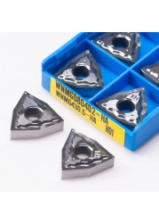 10pcs WNMG080402 WNMG080404 WNMG080408 HA H01 Carbide Insert WNMG 080402/080404 External Turning CNC Lathe Tool For Aluminum