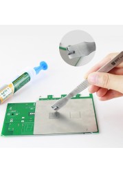 38g BGA Tin Soldering Paste Lead 10cc Syringe Liquid Flux Soldering Tool Medium Temperature Melting Point 183C Tin Soldering Paste