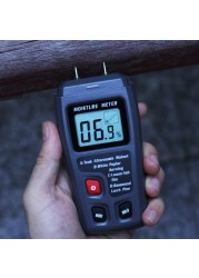 BSIDE Digital Wood Moisture Meter EMT01 Professional 0~99.9% Timber Moisture Portable LCD Display Timber Moisture Detector