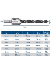 XCAN 3mm-10mm HSS Countersunk Drill Bit Set Woodworking Lathe Chamfer Drill Counterbur Pleut Hole Cutter Screw Hole Drill