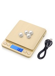 Upgraded USB Powered Kitchen Scale Mini Digital Gram Scale High Accuracy Multifunctional Stainless Steel Pocket Kitchen Scale