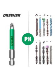 Greener Anti Slip Magnetic Impulse Head Cross High Hardness Hand Drill Bit Screw Electric Screwdriver Set 25 50 65 70 90 150mm PH2