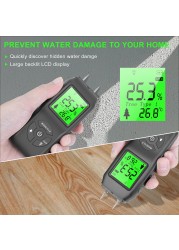 Portable Handheld Two Pin Type Wood Moisture Meter With Timber Digital LCD Display Paper Hygrometer Hygrometer Quick Sensor