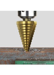 High Speed ​​Steel Step Drill Bit For Metal Wood Hole Cutter HSS Titanium Coated Drill Big Size Power Tools 4-32mm 4-42mm