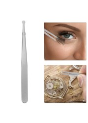 Precision tweezers, stainless steel tweezers, round, high elastic, non-magnetic, precise