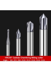 Carbide Chamfering Milling Cutter 50 70 80 100 110 130 140 150 Degree End Milling Aluminum Cutter CNC Machine Drilling Tools