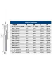 XCAN Up and Down Cutting Single Flutes Spiral Carbide Mill Tool Cutters for Pressing Wood End Mill Cutter Milling Cutter