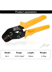 Dupont Terminals Crimping Tools SN-2 Pliers Set XH2.54 SM Plug Spring Clip for JST ZH1.5 2.0PH 2.5XH EH SM Boxed Connection Kit