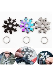 18 in 1 snowflakes stainless steel multi-tool tool 18 in 1 multi-function snowflake tool multi-purpose wrench