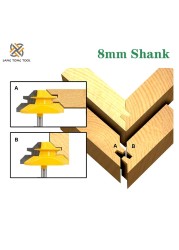 Milling Cutter 3pcs 45 Degree Lock Miter Router Bit 1/2 Medium Stock Miter Lock Milling Bit Wood Carving Knife Tenon LT102