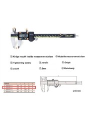 Mitutoyo نك الفرجار المطلق 500-196-30 الرقمية الفرجار الفولاذ المقاوم للصدأ بوصة/متري 8 "0-200 مللي متر المدى-0.001" دقة 0.0005"