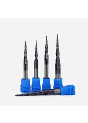 VACK - Ball Nose Pointed End Mills, 3.175mm, 4mm, 6mm, 8mm, Router Bits, Cnc, Wood and Metal Milling Machine