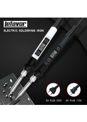 Electric Soldering Iron 80W LCD Digital Display Adjustable Temperature Soldering Iron Tips 220V/110V Soldering Soldering Tools