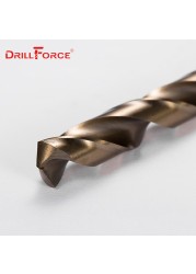 Drillforce Tools M42 Cobalt Drill Bit Set, HSS-CO Drill Set 0.5-10mm, Drilling on Hardened Steel, Cast Iron and Stainless Steel