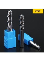 ZGT - Aluminum Milling Cutter, HRC50 3 Flute Milling Tools, Hard Tungsten Carbide Milling Cutter, Cnc Copper Aluminum Cutter