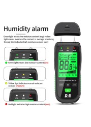 R&D Wood Moisture Meter MT-19 Digital Hygrometer Humidity Detector With Probe Replacement HD Screen Timber Wall Cartoon Tester