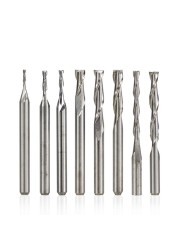 XCAN 10pcs Diameter 1.5mm 2 Flute Flat End Mill CNC Router Bits for Wood/Plastic Engraving Carbide Milling Cutter