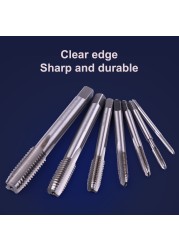 HSS6542 Left Hand Screw Tap M3 M4 M5 M6 M8 M10 M12 M14 M16 M18 M20 Metric Tap Hand Straight Flute Screw Thread Tap Drill Bit