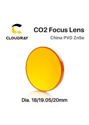 Cloudray China CO2 ZnSe Focus Lens Dia.18 19.05 20mm FL38.1 50.8 63.5 101.6 127mm 1.5 - 4" for Laser Engraving Cutting Machine