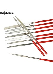 10pcs Diamond Mini Needle File Set 3*140mm Hand Tools for Ceramic Glass Gem Stone Hobbies and Crafts Wood and Metal File