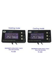 TC-220 0-50C Day/Night On Off Digital Reptile Thermostat With Timer Regulator Animal Amphibian Temperature Controller