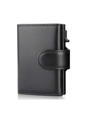 SEMORID - Men's Small Rfid Wallet, Lightweight Leather Wallet with Aluminum Card Holder, Slim, 2021