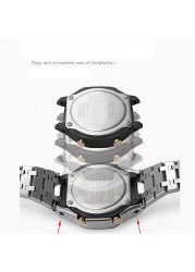 316L Stainless Steel Strap 3rd Adjustment For Casio GA-2100 GA2110 Watchband Bezel Metal Watch Strap With GA2100 Tools