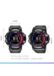 Sports Digital Watches 50M Waterproof Military SMAEL Watch Luminous Alarm Clock Led Big Dial Men's Watches 8046 Men's Wrist Watch