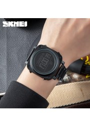 SKMEI 2021 Men's Electronic Watch Fashion Led Date Stopwatch Casual Sports Wristwatch Male Electric Wristwatch Men's Watches 1726