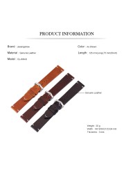 Genuine Leather Watchbands 18/19/20/21/22/24mm Watch Band Strap Steel Pin Buckle High Quality Business Wrist Strap Bracelet