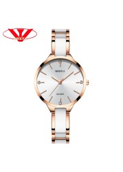 NIBOSI Women's Wrist Watch Ceramic Wristwatches Ladies Creative Watch for Women Female Clock Relogio Feminino Montre Femme