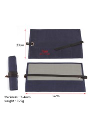 Watch Roll Storage Case Travel Wet Wax Canvas Watch Jewelry Protective Holder Box With Closure Watch Strap Pouch 5 Slots