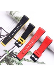 24mm Resin Strap Men's Pin Buckle Watch Accessories for Casio GA2000 PRG-600 PRW-6600PRG-650 Sports Waterproof Wristband Ladies