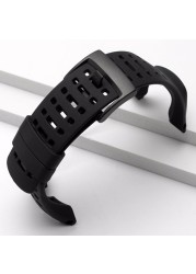 2016 Silicone Gel Wristband Sport Watch Band Strap Band for Suto Ambit 3 Peak/Ambit 2 Buckle Rubber Watches Correa