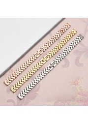 New Steel Band Watch Strap 6mm 8mm 10mm 12mm 14mm 16mm Small Size Watchband Watch Strap for Fossil/CK Women's Chain Bracelet