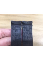 22mm T024417A watchband black silicone rubber strap for T024 T024427