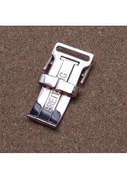 20mm BRE Folding Buckle Suitable for Breitling Clasp Avenger Chain Leather or Rubber Nylon Watchband Logo Silver Black