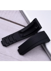 rubber silicone 20mm 21mm watch band fold buckle watchband for role strap daytona submarine perpetual GMT SEAMARSTER OYSTERFLEX