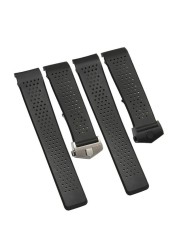 Breathable Wrist Straps, Elastic, With Stainless Steel Deployment Buckle, For Swimming, 22mm, 24mm
