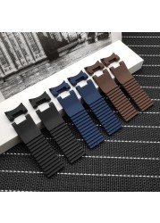 Top Quality 22x20mm Diver & Marine Waterproof Silicone Rubber Watchband Wrist Watch Band Belt for Ulysse Nardin Belt Tools