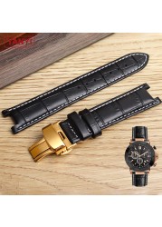 Top Layer Cowhide Genuine Leather Bracelet for GC 22*13mm 20*11mm Felt Watch Strap Senior Watches Wrist Band Screw